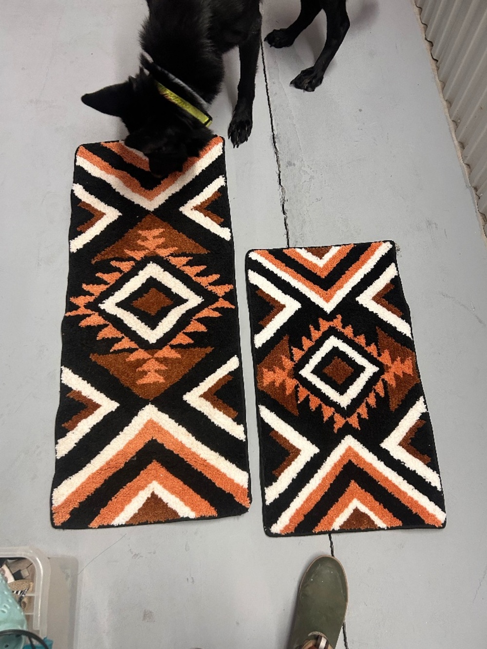 2pcs Western Bathroom Rug Set
